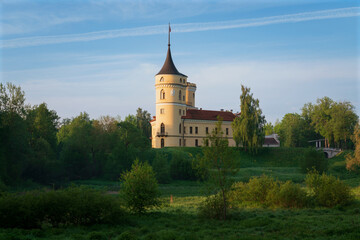 View of the Castle of the Russian Emperor Paul I-Marienthal (BIP fortress) on a sunny summer day, Pavlovsk, Saint Petersburg, Russia