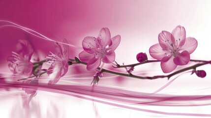 Serene Pink Blossom: A Delicate Floral Display