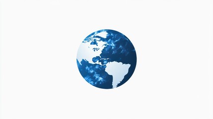 Obraz premium Earth globe illustration, abstract, simple. Possible use education, science, astronomy