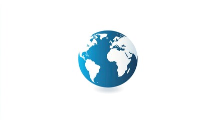 Fototapeta premium Global Earth View Simple Illustration