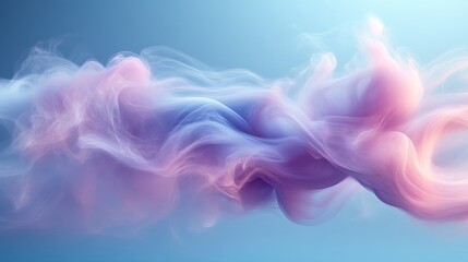 Colorful pastel smoke swirling on blue background, abstract art concept