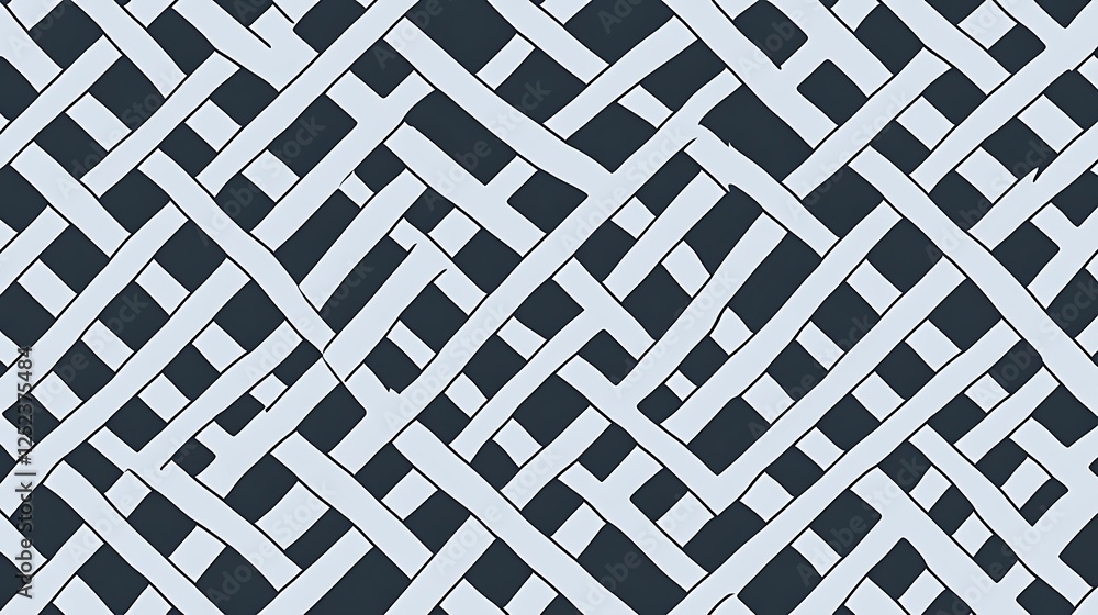 Poster abstract interwoven lines pattern design