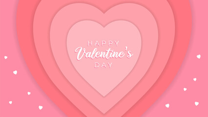 cute valentine background with love and big heart