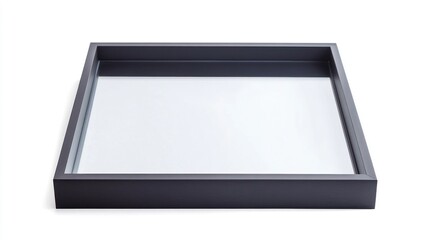 Square black frame on white background, for design mockups