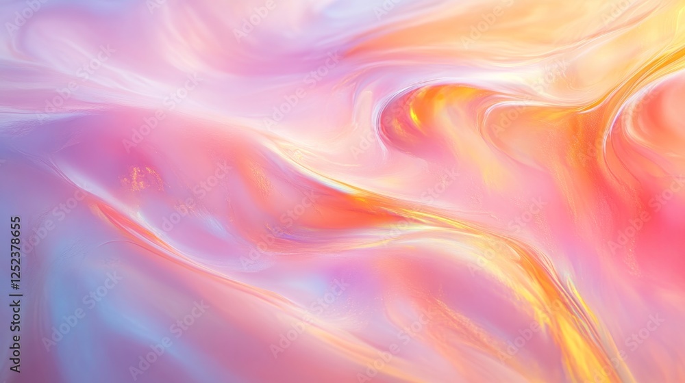 Poster abstract pastel colored wave pattern, smooth texture and vibrant colors. artistic energy and fluidit