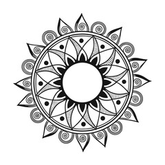 sun mandala motif