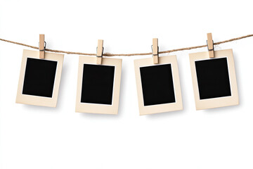 Wooden Framed Chalkboards Hanging on Twine with Clothespins