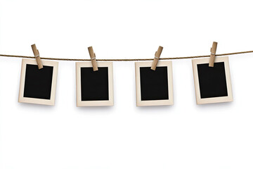 Wooden Framed Chalkboards Hanging on Twine with Clothespins