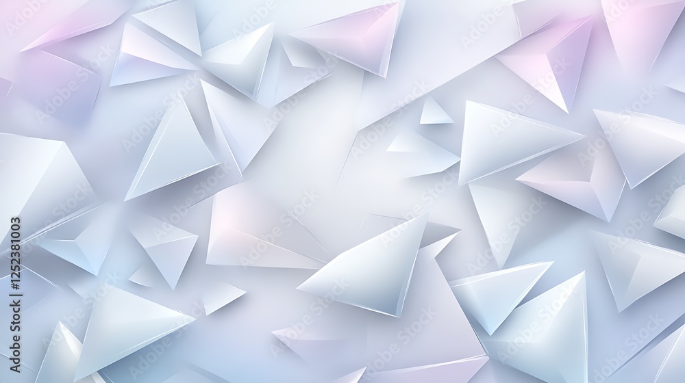 Poster abstract background of shattered triangular crystalline structures