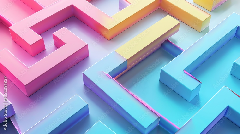 Poster an abstract background with a geometric pattern of colorful squares.