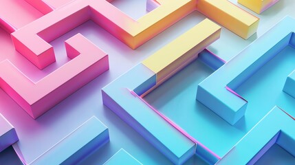 Fototapeta premium An abstract background with a geometric pattern of colorful squares.