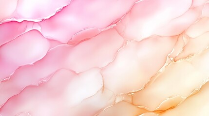 Abstract gradient with pink white and orange tones creating smooth liquid texture. Generative AI