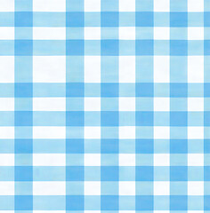 Blue and White Gingham Pattern - Textile Design Background