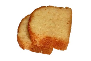 pound cake isolated on white background