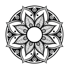 BlACK AND WHITE MANDALA