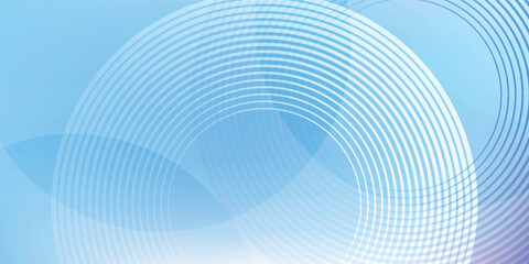 Soft light blue abstract background with circular lines and gradient shapes. eps10