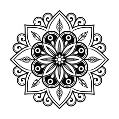 black and white mandala 1