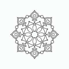 mandala vector illustration of an abstract background with snowflakes