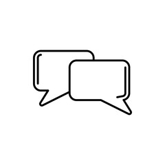 Fototapeta premium comment icon, line vector isolated on white background. trendy and modern design