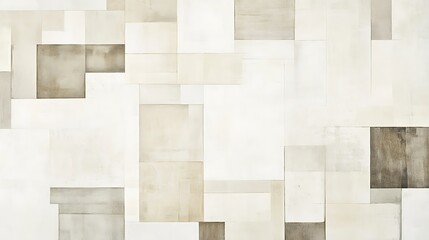 Abstract Beige and White Geometric Composition