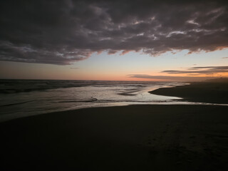 sunset on the beach
