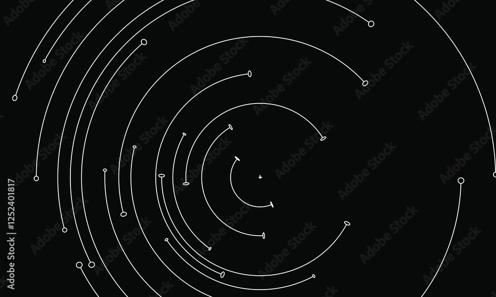 Aufkleber abstract circular pattern vector background. round colorful arcs spiral backdrop. moving circles. 3d