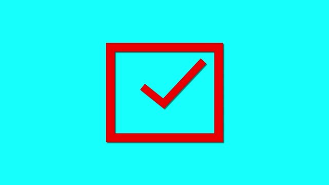 checkmark animation and double check icon. Yes tick. Correct check mark symbol. Checkmark animation.