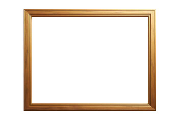 Stark Contrast of Rich Brown Wood Frame Against Clean Transparent Background: Highlighting Craftsmanship. A wooden frame on a transparent background.