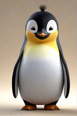 Obraz premium a close up of a penguin with a very big smile on its face