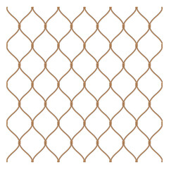 Set illustration of  seamless rope net pattern featuring interconnected knots forming a diamond-shaped grid. The design is ideal for backgrounds, textiles, nautical themes, and decorative applications