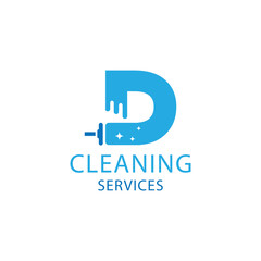 Letter D Cleaning Service Logo Design