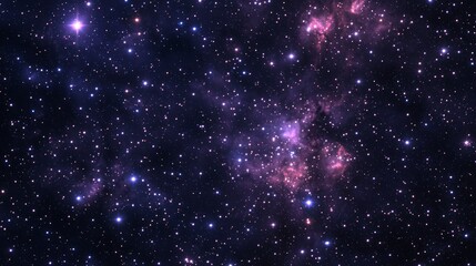 Obraz premium Twinkling Stars in a Dense Cluster of Cosmic Dust and Nebulae