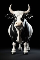 araffe standing in the dark with a black background