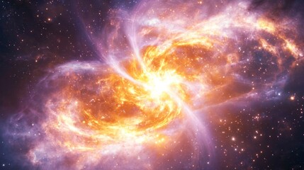 Stunning Stellar Merger Creating Glowing Cosmic Remnants in Space