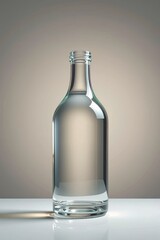 there is a glass bottle with a liquid inside of it