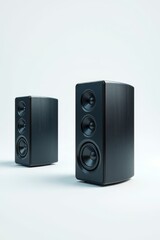 Obraz premium there are two speakers that are sitting side by side