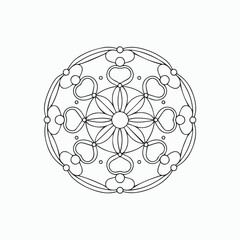abstract mandala floral design