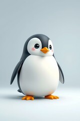 Fototapeta premium a close up of a penguin with a white and black face