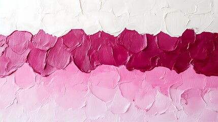 Obraz premium Abstract Pink White and Crimson Impasto Painting
