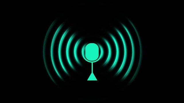 voice recording and podcast mic microphone button icon animation video .voice recording and podcast mic microphone button icon animation video. 