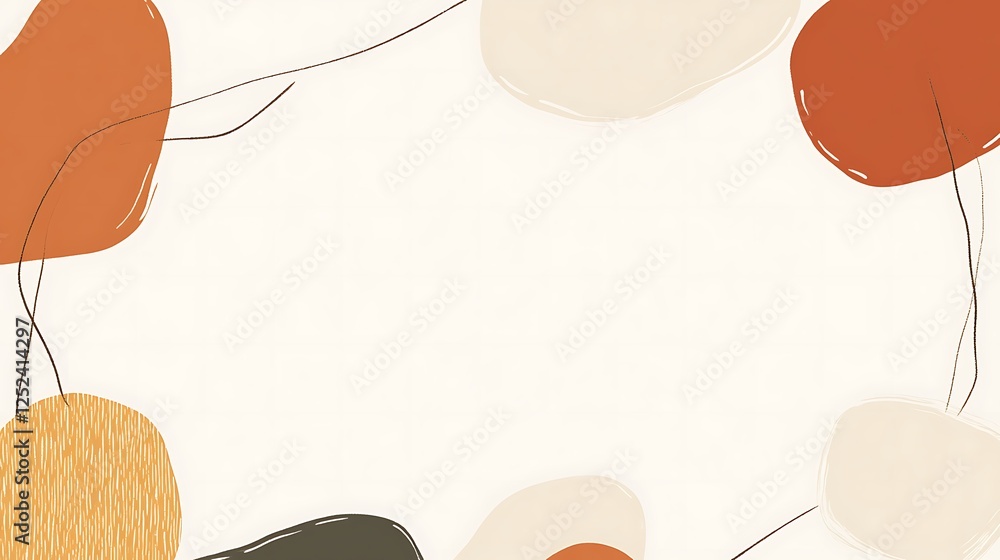 Poster abstract autumnal color block design background