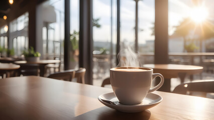 Coffee Day in a Cozy Cafe, Warmth in Every Sip