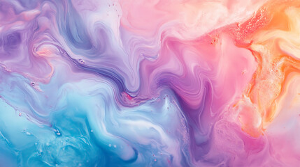 Abstract Swirling Pastel Colors Paint Texture