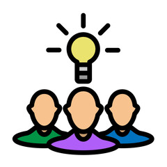 Idea Forum Vector Filled Icon Design