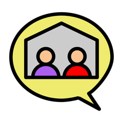 Chat Room Vector Filled Icon Design