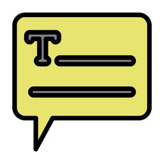 Text Chat Vector Filled Icon Design