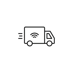 smart logistic concept line icon. Simple element illustration. smart logistic concept outline symbol design.