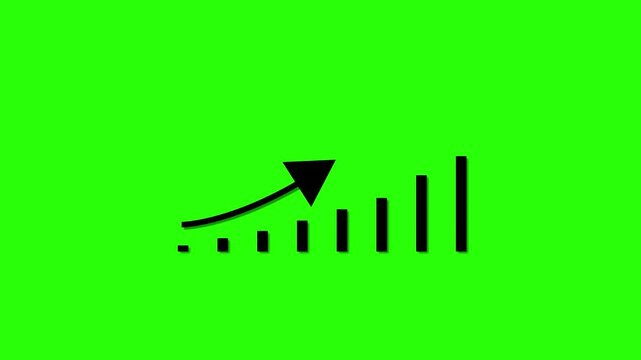 Bar Graph Business Growth and Success Concept. business graph chart & business growth animation. 