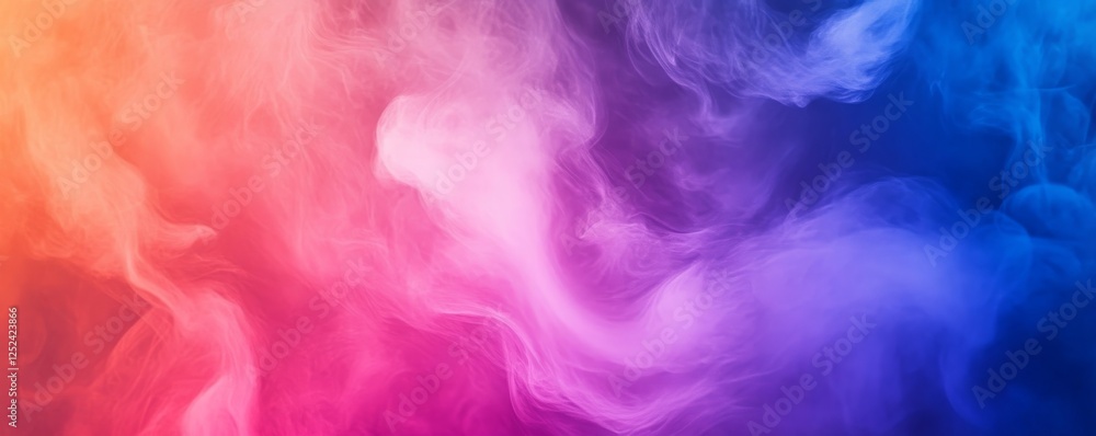 Aufkleber Multicolored abstract smoke with gradient effect