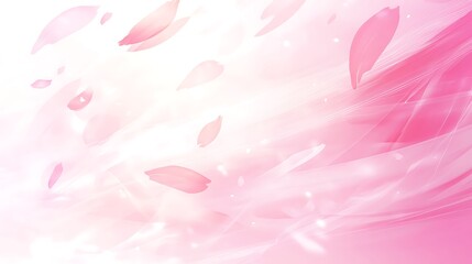 Delicate Pink Petals Falling on Soft Background